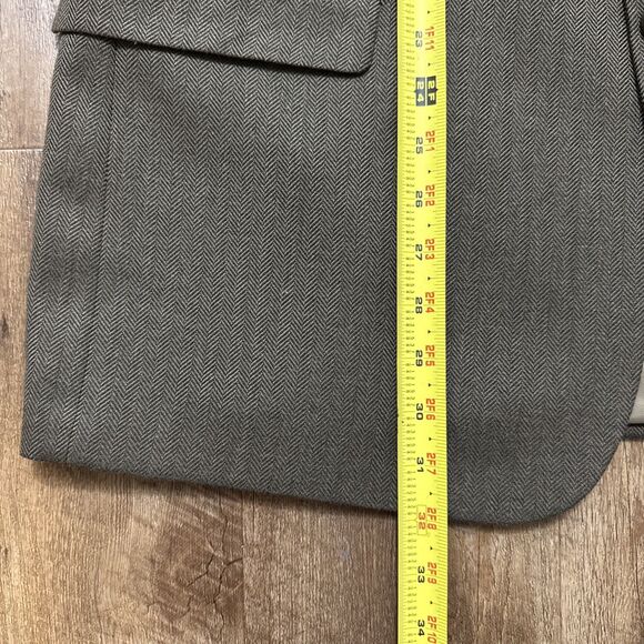 Ralph Lauren Herringbone Equestrian Blazer Sport Coat W/Elbow Patches Size 46R - Picture 10 of 16